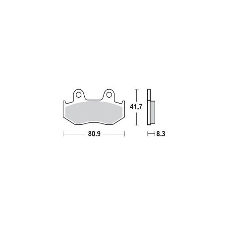 887SM1 - PASTIGLIE SEMI METALLICHE POSTERIORE DESTRO SM1