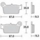 890CM44 - PASTIGLIE SINTERIZZATE POSTERIORE DESTRO CM44