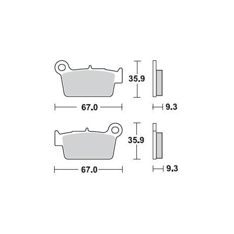 890CM44 - PASTIGLIE SINTERIZZATE POSTERIORE DESTRO CM44