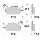 890SM1 - PASTIGLIE SEMI METALLICHE POSTERIORE DESTRO SM1