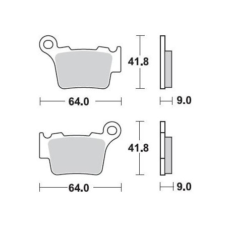 891CM44 - PASTIGLIE SINTERIZZATE POSTERIORE DESTRO CM44