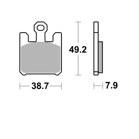 893CM66 - PASTIGLIE SEMI METALLICHE ANTERIORE SINISTRO CM66