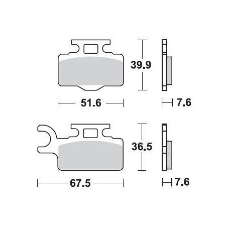 894CM44 - PASTIGLIE SINTERIZZATE ANTERIORE SINISTRO CM44