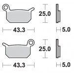 897CM44 - PASTIGLIE SINTERIZZATE ANTERIORE SINISTRO CM44