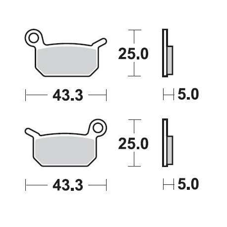 897CM44 - PASTIGLIE SINTERIZZATE ANTERIORE SINISTRO CM44