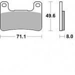 898CM66 - PASTIGLIE SEMI METALLICHE ANTERIORE SINISTRO CM66