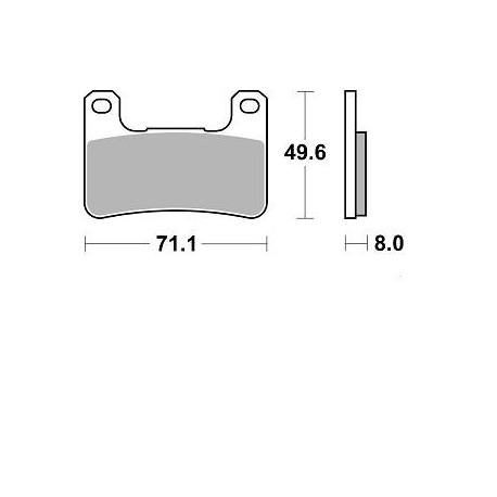 898CM66 - PASTIGLIE SEMI METALLICHE ANTERIORE SINISTRO CM66