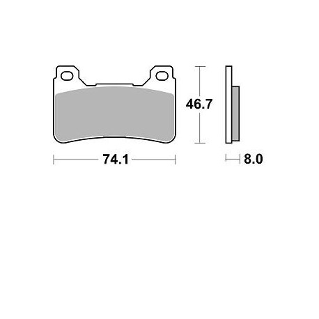 899CM66 - PASTIGLIE SEMI METALLICHE ANTERIORE SINISTRO CM66