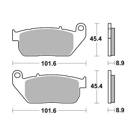 900SM1 - PASTIGLIE SEMI METALLICHE ANTERIORE SINISTRO SM1