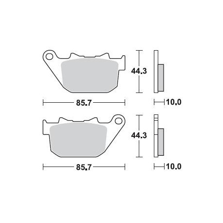 901SM1 - PASTIGLIE SEMI METALLICHE POSTERIORE SINISTRO SM1