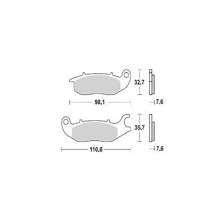 902SM1 - PASTIGLIE SEMI METALLICHE ANTERIORE DESTRO SM1