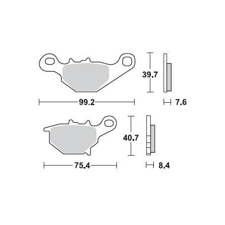 905CM44 - PASTIGLIE SINTERIZZATE POSTERIORE DESTRO CM44