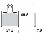 927CM66 - PASTIGLIE SEMI METALLICHE ANTERIORE SINISTRO CM66