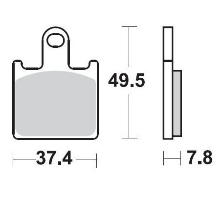 927CM66 - PASTIGLIE SEMI METALLICHE ANTERIORE SINISTRO CM66