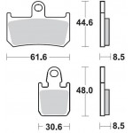 928CM66 - PASTIGLIE SEMI METALLICHE ANTERIORE SINISTRO CM66