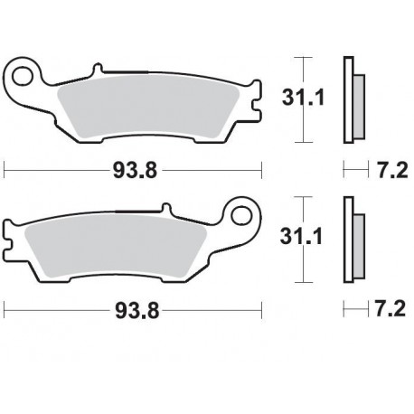 929CM44 - PASTIGLIE SINTERIZZATE ANTERIORE SINISTRO CM44