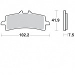 930CM66 - PASTIGLIE SEMI METALLICHE ANTERIORE SINISTRO CM66