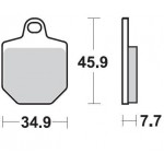 932CM66 - PASTIGLIE SEMI METALLICHE ANTERIORE SINISTRO CM66