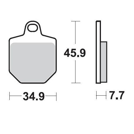 932CM66 - PASTIGLIE SEMI METALLICHE ANTERIORE SINISTRO CM66