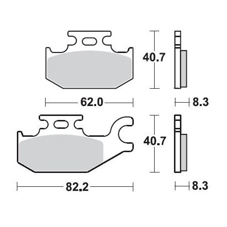 935CM44 - PASTIGLIE SINTERIZZATE ANTERIORE SINISTRO CM44