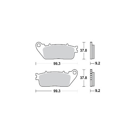 942SM1 - PASTIGLIE SEMI METALLICHE POSTERIORE DESTRO SM1