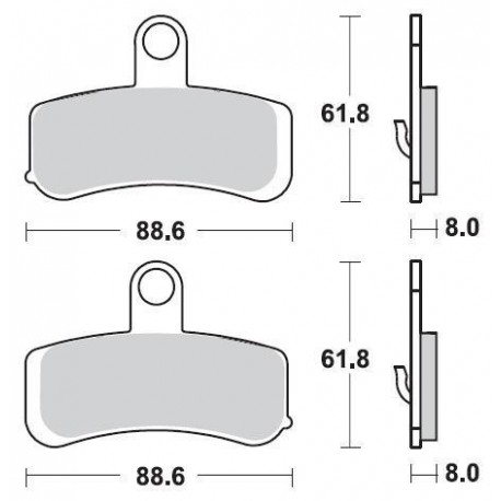 943SM1 - PASTIGLIE SEMI METALLICHE ANTERIORE SINISTRO SM1