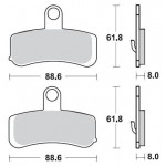 943SM1 - PASTIGLIE SEMI METALLICHE POSTERIORE DESTRO SM1