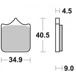 947CM66 - PASTIGLIE SEMI METALLICHE ANTERIORE SINISTRO CM66