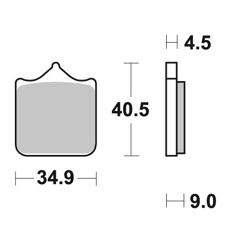 947CM66 - PASTIGLIE SEMI METALLICHE ANTERIORE SINISTRO CM66