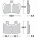 950CM55 - PASTIGLIE SINTERIZZATE ANTERIORE SINISTRO CM55