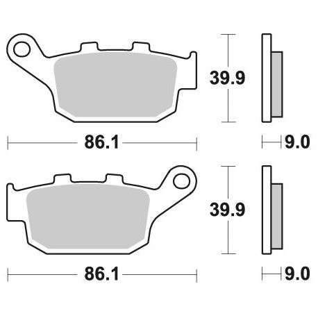 956CM56 - PASTIGLIE SINTERIZZATE POSTERIORE DESTRO CM56