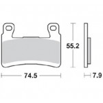 959CM66 - PASTIGLIE SEMI METALLICHE ANTERIORE SINISTRO CM66