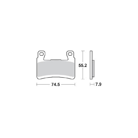 959CM66 - PASTIGLIE SEMI METALLICHE ANTERIORE SINISTRO CM66