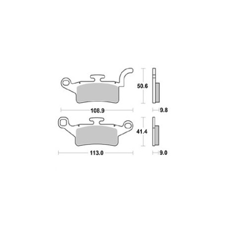 961SM1 - PASTIGLIE SEMI METALLICHE ANTERIORE SINISTRO SM1