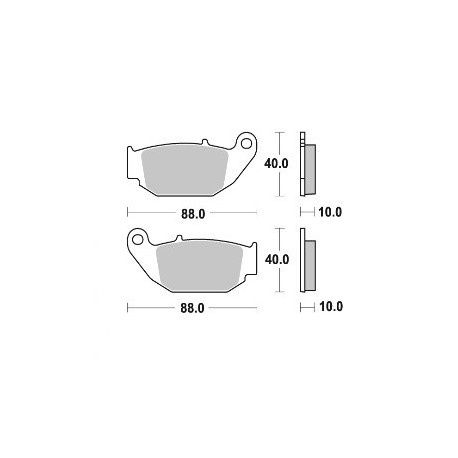 965SM1 - PASTIGLIE SEMI METALLICHE POSTERIORE DESTRO SM1