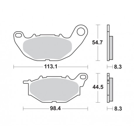 968CM55 - PASTIGLIE SINTERIZZATE ANTERIORE DESTRO CM55