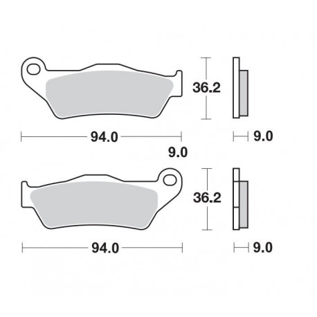 970CM55 - PASTIGLIE SINTERIZZATE ANTERIORE SINISTRO CM55