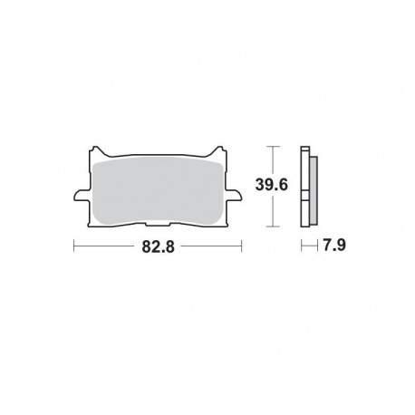 971CM55 - PASTIGLIE SINTERIZZATE ANTERIORE SINISTRO CM55