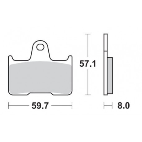 974CM88 - PASTIGLIE SINTERIZZATE POSTERIORE SINISTRO CM88