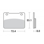 975SM1 - PASTIGLIE SEMI METALLICHE ANTERIORE SINISTRO SM1