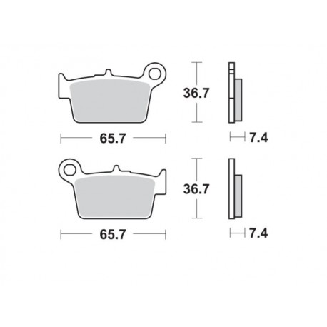 976SM1 - PASTIGLIE SEMI METALLICHE POSTERIORE SINISTRO SM1