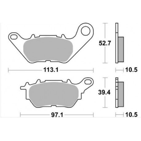 979SM1 - PASTIGLIE SEMI METALLICHE POSTERIORE DESTRO SM1