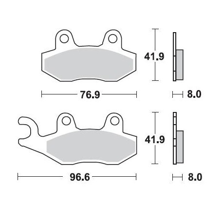 P30696 - PASTIGLIE SINTERIZZATE ANTERIORE DESTRO P30