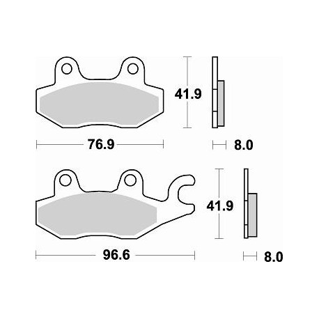 P30725 - PASTIGLIE SINTERIZZATE ANTERIORE DESTRO P30