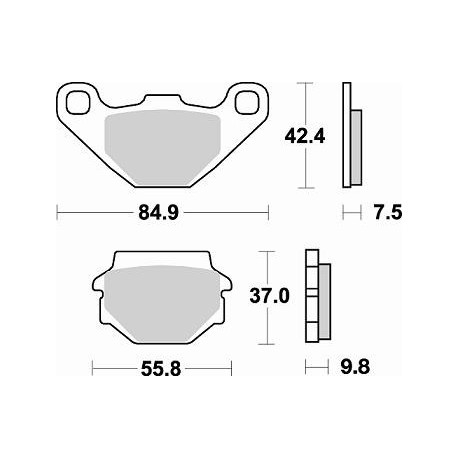 669CM44 - PASTIGLIE SINTERIZZATE ANTERIORE DESTRO CM44