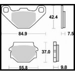 669SM1 - PASTIGLIE SEMI METALLICHE ANTERIORE DESTRO SM1