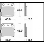 686SM1 - PASTIGLIE SEMI METALLICHE ANTERIORE DESTRO SM1