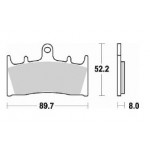 764CM66 - PASTIGLIE SEMI METALLICHE ANTERIORE DESTRO CM66