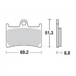 786SM1 - PASTIGLIE SEMI METALLICHE ANTERIORE DESTRO SM1