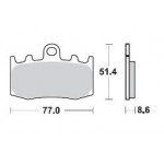 892SM1 - PASTIGLIE SEMI METALLICHE ANTERIORE DESTRO SM1